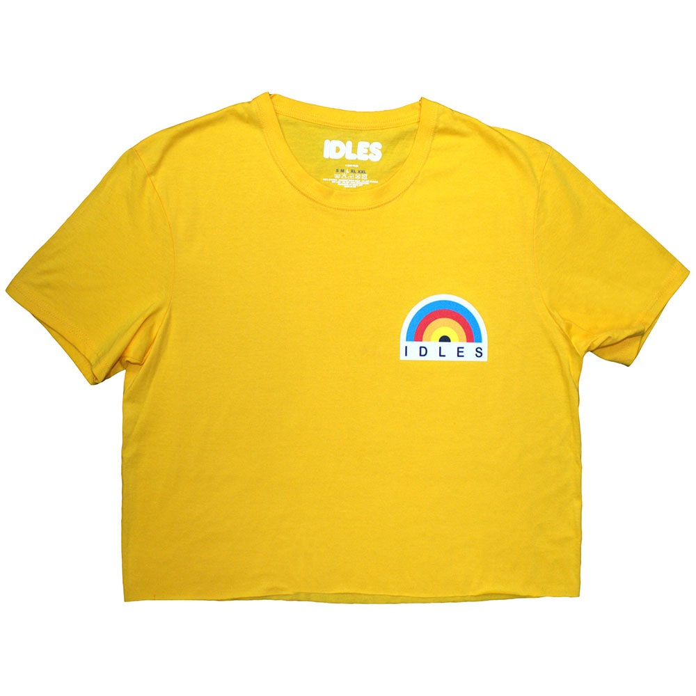 Idles - Rainbow Crop top - Jaune